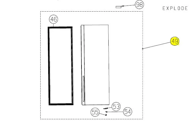 PUERTA DE REFRIGERADOR CON GOMA – K4218879 – HISENSE Súper Precio