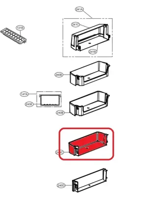 Económico Segundo Botellero inferior refrigerador MAN62788801