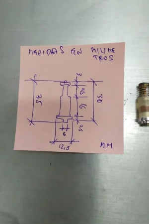 ELECTROIMAN GRIFO GAS, LARGO 35 MM, DIAMETRO 12,5/8,5 MM, 9708 Novedad