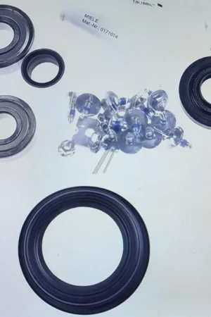 Novedad RODAMIENTO LAVADORA MIELE, W1713, KIT RODAMIENTOS+RETEN, RECAMBIO ORIGINAL, 03589005