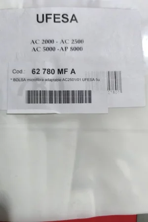 BOLSA ASPIRADOR UFESA, BOSCH, CAJA 5 BOLSAS, BOLSAS MICROFIBRA, 62780MFA Oferta Limitada