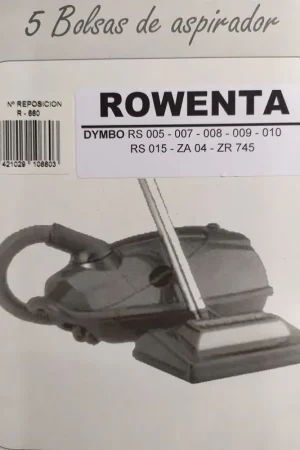 BOLSA ASPIRADOR ROWENTA DYMBO, CAJA 5 BOLSAS PAPEL, VER MODELOS FOTO, KIT 2 CAJAS, F-660 Oferta