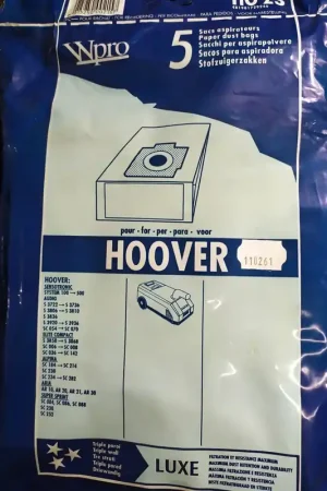 Ocasión Especial BOLSA ASPIRADOR HOOVER, VER FOTO MODELOS, CAJA 5 BOLSAS PAPEL, RECAMBIO ALTERNATIVO, 110261, 481981729246