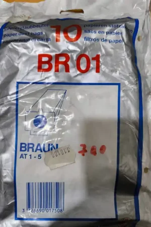 Promoción Exclusiva BOLSA ASPIRADOR BRAUN, BRAUN 700, BOLSAS PAPEL, CARTON 150/142/125/95/70 MM, PAQUETE 5 BOLSAS, AT1.2.3.4