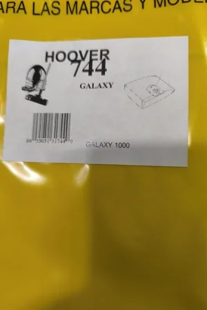 BOLSA ASPIRADOR HOOVER, GALAXI 1000,PAQUETE 5 BOLSAS PAPEL, CARTON 84 MM, DIAMETRO 40MM, RECANBIO ALTERNATIVO, 744 Oferta Flash