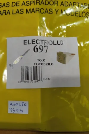 BOLSA ASPIRADOR , ELECTROLUX, ASPIRADOR ESCOBA, PAQUETE 5 BOLSAS, RECAMBIO ALTERNATIVO, CARTON 76/62 MM, DIAMETRO 41MM, TO-37 Alta Calidad