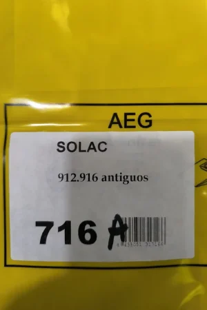BOLSA ASPIRADOR SOLAC, 912, 916, CAJA 5 BOLSAS PAPEL, CARTON 89/89MM, DIAMETRO 59MM, 716A Liquidación