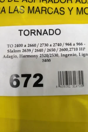 BOLSA ASPIRADOR TORNADO, ELECTROLUX, CAJA 5 BOLSAS PAPEL, CARTON 135/11688MM, DIAMETRO 49MM, VER FOTO MODELOS,326843026 Gran Oferta