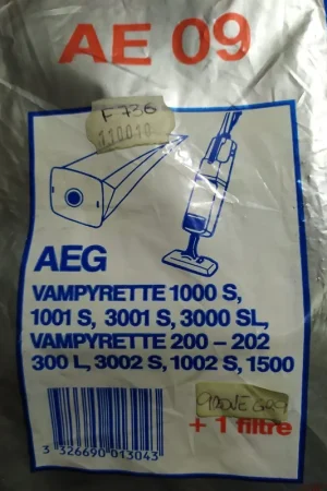 BOLSA ASPIRADOR AEG VAMPYRETTE, FAGOR Y OTRAS MARCAS, VER FOTO MODELOS, CAJA 10 BOLSAS+1FILTRO, 110010 Compra Ahora