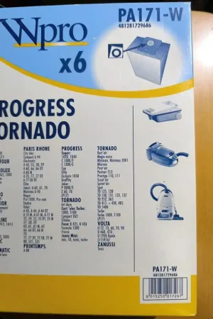 A Buen Precio BOLSA ASPIRADOR TORNADO, PROGRESS, PAQUETE 5 BOLSAS, VER FOTO MODELOS, CARTON 113MM, DIAMETRO 40MM,PA171-W