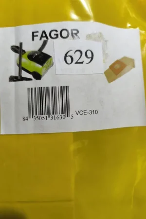 BOLSA ASPIRADOR FAGOR, CAJA 5 BOLSAS PAPEL. CARTON 100MM, DIAMETRO 49MM, VCE310 Marca Reconocida