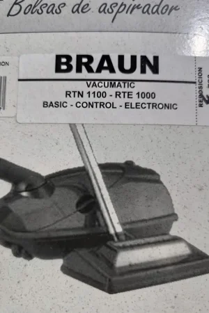 Descuento BOLSA PARA ASPIRADOR BRAUN VACUMATIC, PAQUETE 5 BOLSAS, RTE1000, RTN1100, F-703