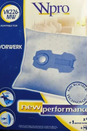 Garantía De Devolución De Dinero BOLSA ASPIRADOR VORWERK, CAJA 4 BOLSAS FIBRA + 1 FILTRO MOTOR, VER FOTO MODELOS, VK226-MW