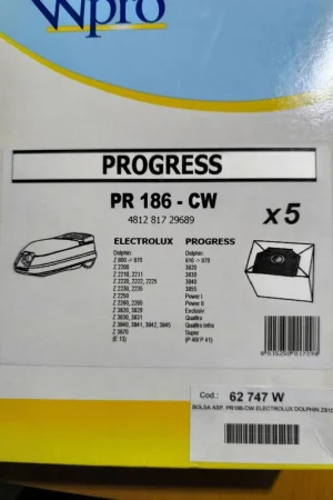 BOLSA ASPIRADOR PROGRESS, CAJA 5 UNIDADES, VER FOTO MODELOS, PR186-CW Barato