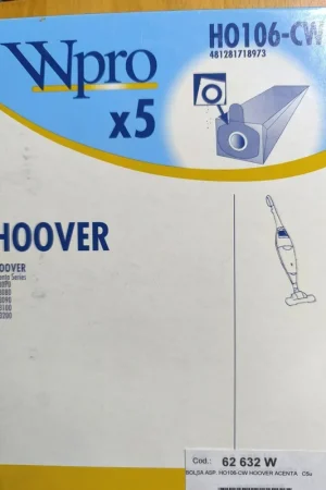 BOLSA ASPIRADOR HOOVER, ACENTA, CAJA 5 BOLSAS, HO106-CW Envío Exprés