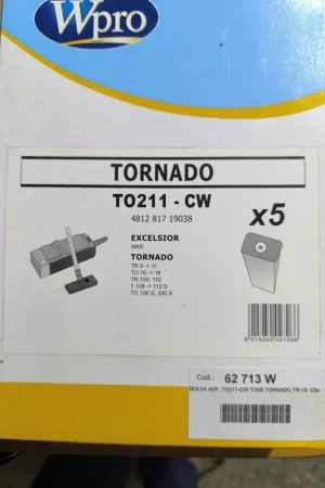Bestseller BOLSA ASPIRADOR TORNADO, CAJA 5 BOLSAS, TO211-CW