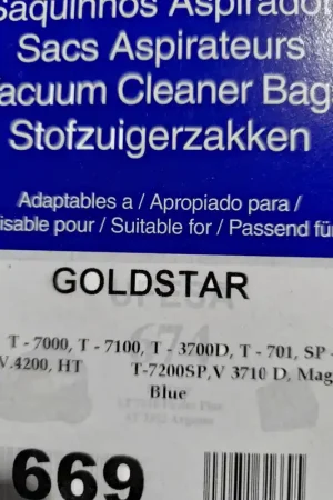 Envío Exprés BOLSA ASPIRADOR GOLSTAR, T7000,T7100,T3700D,T701,SPV4200, CARTON 100/109/112MM, CAJA 5 UNIDADES, T7000 | GOLDSTAR