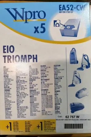 Precio De Oferta BOLSA ASPIRADOR SELETCLINE, ALASKA, CAJA 5 BOLSAS+1FILTRO, VER FOTO MARCAS Y MODELOS, EA52-CW