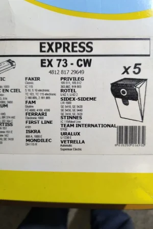 BOLSA ASPIRADOR MONIX, PRIVILEG, CAJA 5 BOLSAS, VER FOTO MARCAS Y MODELOS, EX73-CW Devolución Gratuita