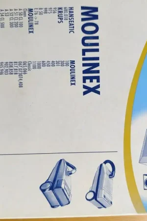 Precio Bajo BOLSA ASPIRADOR MOULINEX, CAJA 5 BOLSAS+1FILTRO, VER FOTO MODELOS COMPATIBLES, 62732W