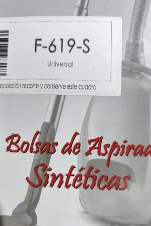 Pago Seguro BOLSA ASPIRADOR UNIVERSAL, CARTON 70X70MM, AGUJERO 49MM, CAJA 4 BOLSAS SINTETICAS, F-619-S