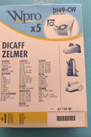 Disponible Ahora BOLSA ASPIRADOR SOLAC, CAJA 5 BOLSAS, 481281728127