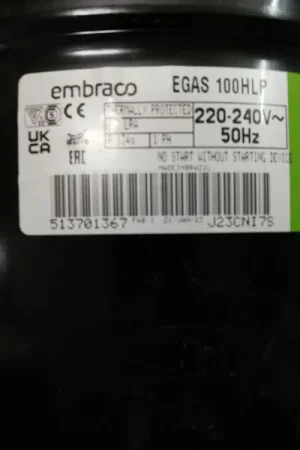 Solo Hoy COMPRESOR FRIGORIFICO 1/3 CV, BAJA PRESION, R-134A, 220V, MONOFASICO, CON ARRANCADOR, 6550023006